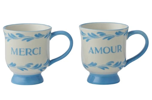 Marais Ceramic Mug 11.5x8.5x12cm 2 Asst
