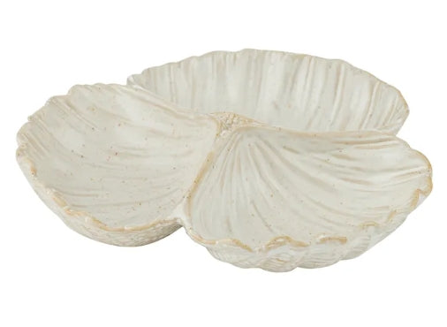 Pacific Cer Divided Dish 21x21x4.5cm Nat