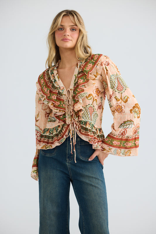 Carmen Frill Top