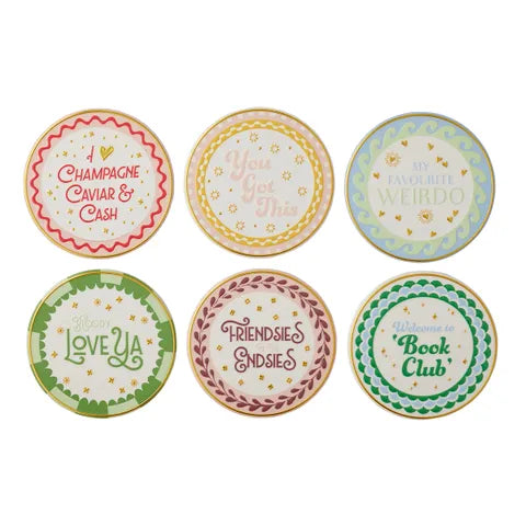 Adage Ceramic Coaster 6 Asst