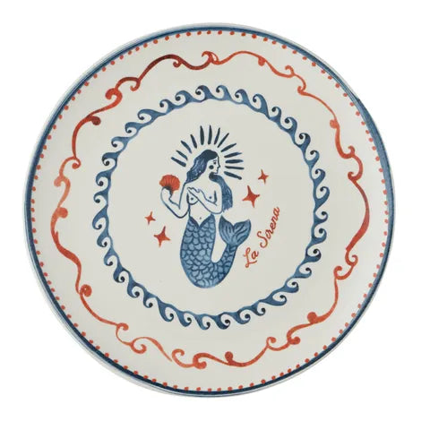 Ahoy Ceramic Round Platter