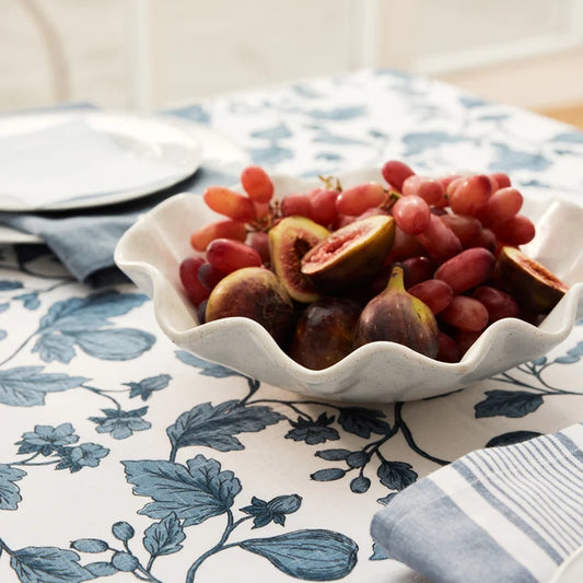 Sullivan White Wavy Serving Bowl