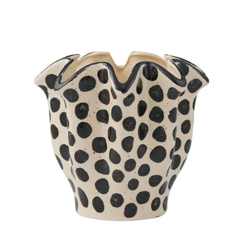 Brun Ceramic Pot Ivory/Black