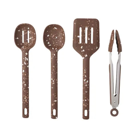 Gem 4pc Silicone/SS Tool Set Cocoa