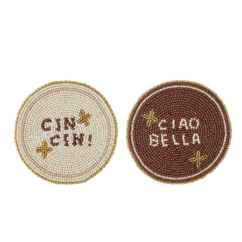 Bella Cin Beaded Coaster 2 Asst