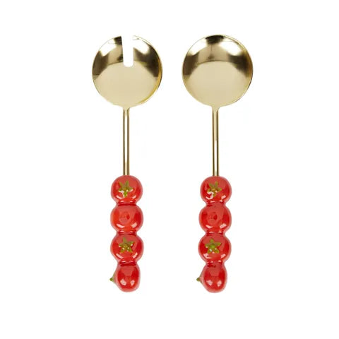 Tomato S/2 S/Steel Salad Server 26cm