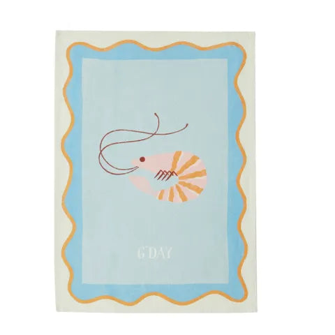 G'day Cotton Tea Towel 50x70cm Blue