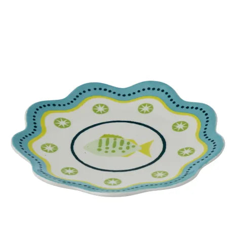 Colin Ceramic Plate 16x16cm Green