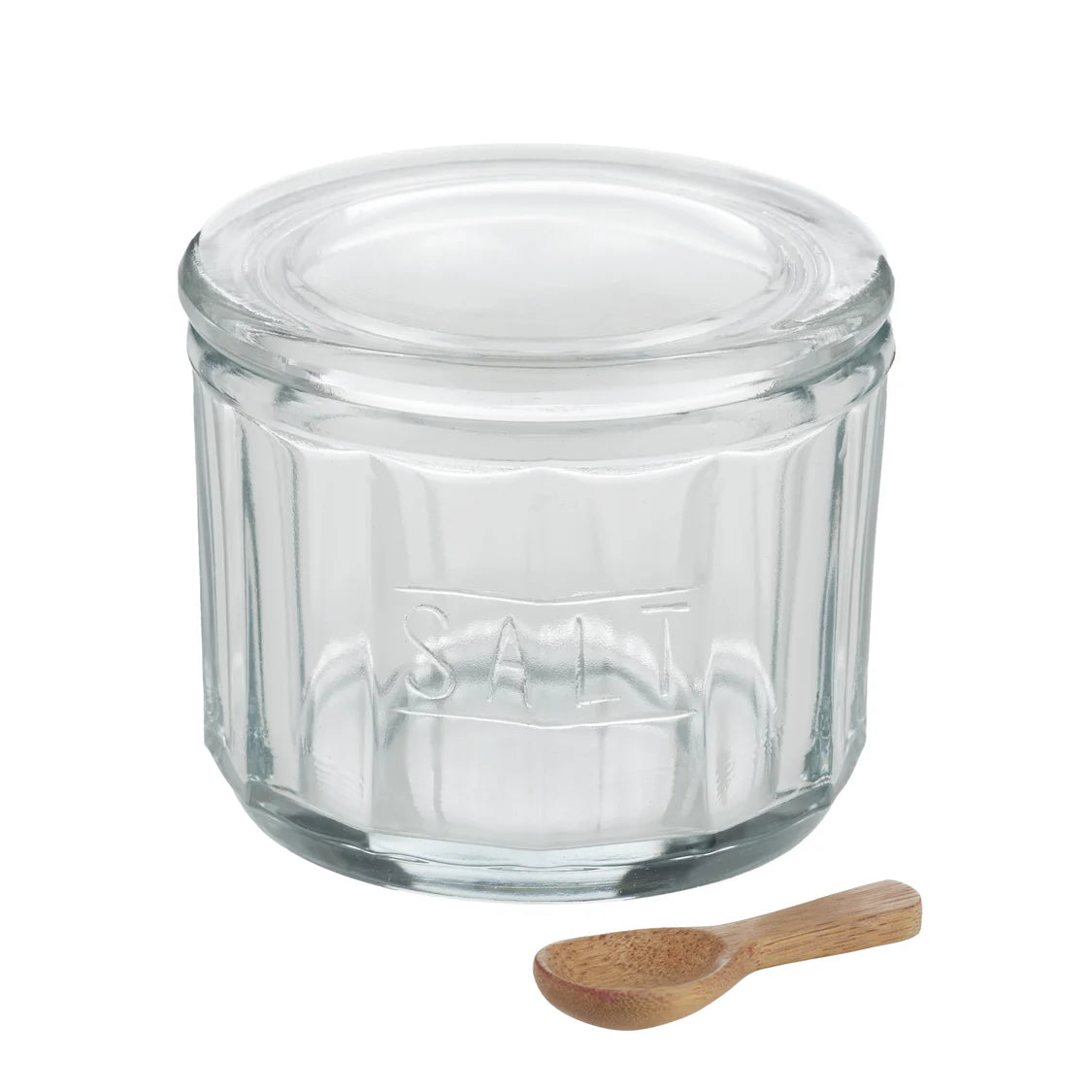 Davis & Waddell Eltham Glass Salt Jar with Scoop Clear