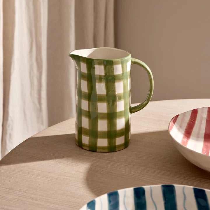 Oakley Dark Green Check Jug
