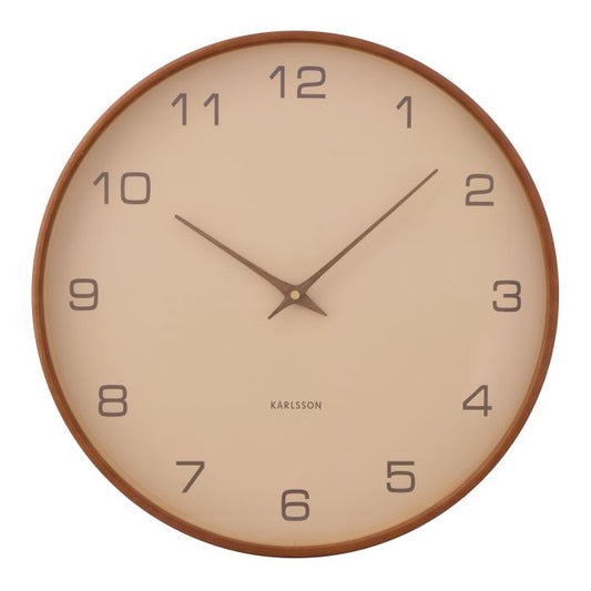 Karlsson Acento Wall Clock Sand & Walnut 40cm