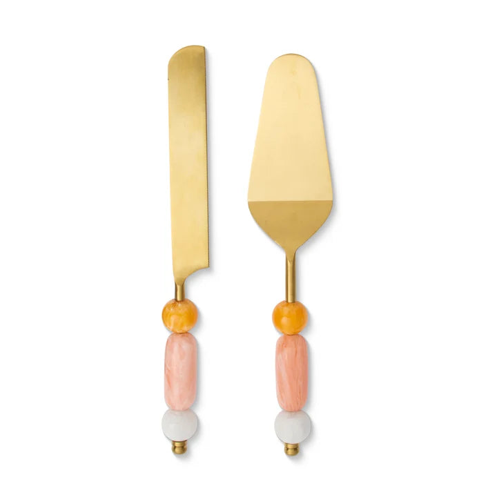 Monty Pink Cake Knife Set