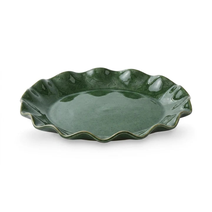 Sullivan Green Wavy Large Platter