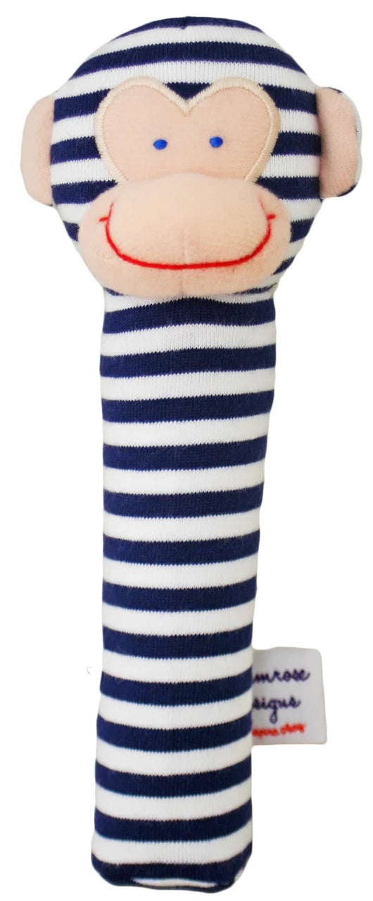 Monkey Rattle Navy Stripe
