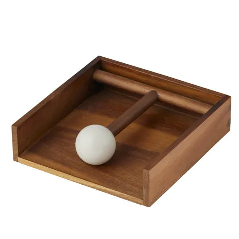 Axis Wood Napkin Holder Ivory