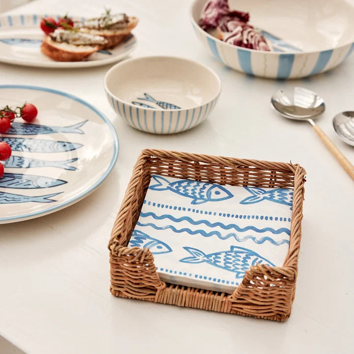 Positano Blue Paper Napkin Set 20pc