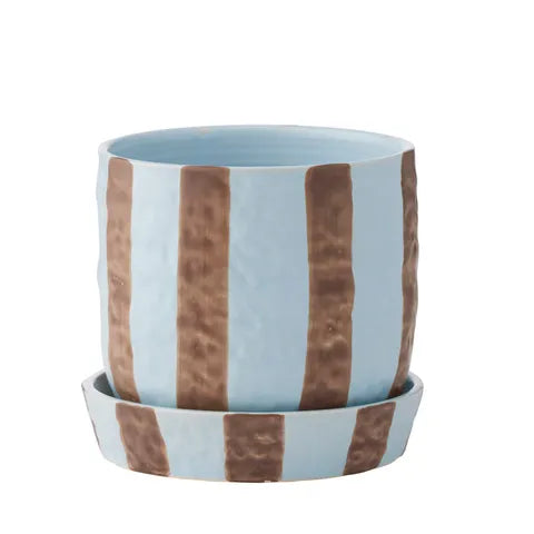 Ligne Cer Pot W Saucer 16x14cm
