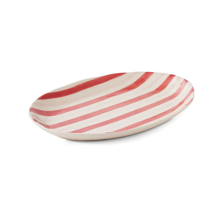 Navira Rosewood Stripe Oval Platter Large