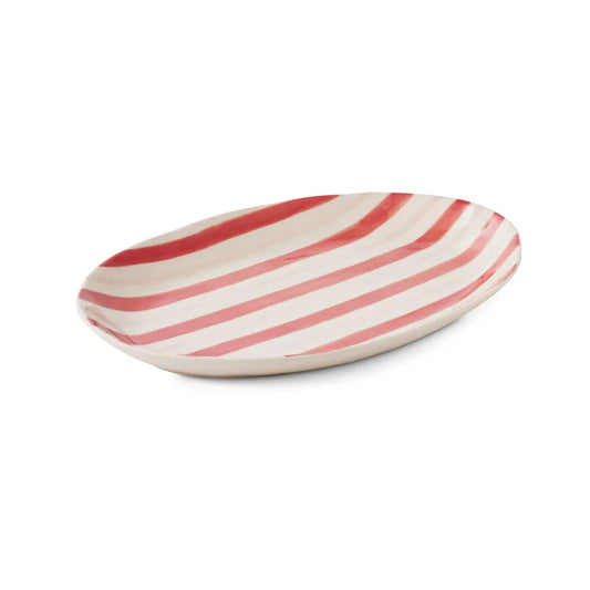 Navira Rosewood Stripe Oval Platter Large