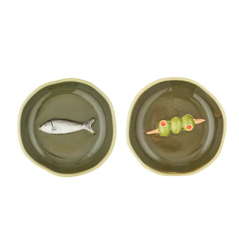 Porto Ceramic Dish Olive