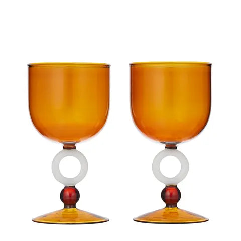 Tybalt S/2 Wine Glass Amber